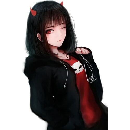 Beautiful Car Stickers Devil Girl Decal Anime DIY Vehicle Motorcycle Camper Snowboard Trunk Custom Printing Vinyl Decal