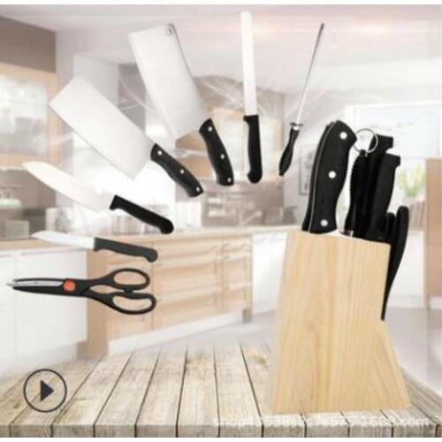 Kitchen Wood Knife Holder Bamboo Knife Block Stand Knives Storage Shelf Rack Storage Box Organizer Kitchen Accessories WY804