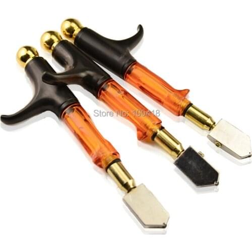 Easy hold and control glass cutter & used for glass cutting of orange cutom- Grip oiled glass cutter
