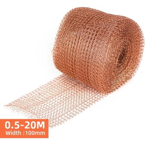 Copper Mesh for distillation 0.5-20 Meter Corrugated Mesh For Distillation Reflux Moonshine Brewing Pest Control 100mm Width