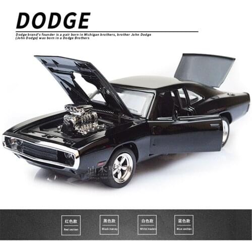 1/32 Fast&Furious Dodge Charger Car Model Diecast Alloy Horses Muscle Vehicle Models With Sound Lighting Toy Gift For Collection