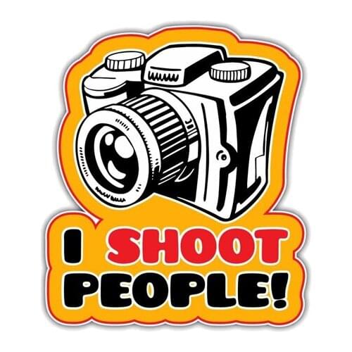 Creative Boutique Sticker Shoot People Camera Photo Decals Funny for Bumper Window Waterproof Accessories Interior KK11*9cm