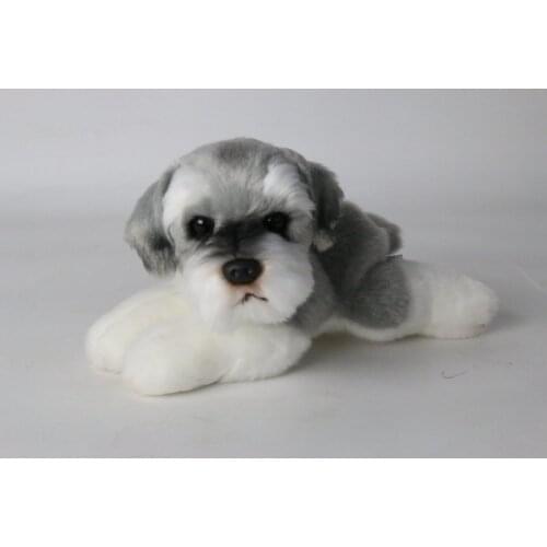 Schnauzer plush toy simulation dog stuffed soft Pillow Soothing doll 24cm bedroom ornaments kids christmase gift