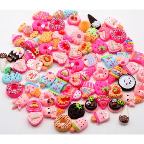 30Pcs Resin Pastry Soda Pendant Blessing Bag Decorative Crafts Flatback Cabochon Embellishments For Scrapbooking Diy Accessories