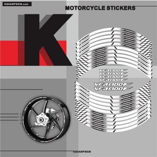 Motorcycle tyre Stickers inner wheel reflective decoration decals For HONDA VFR800F vfr 800 f