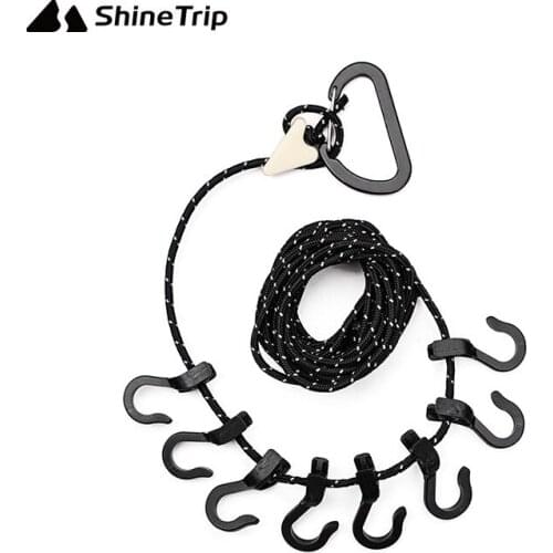 ShineTrip Lanyard Camping Accessories 4.3m Multi-purpose Clothesline Adjustable Anti-skid Reflective Awning Lanyard