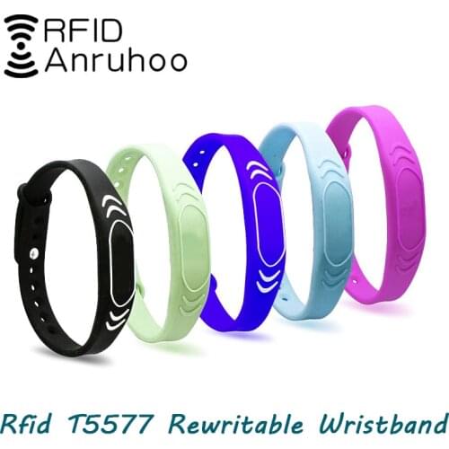 5pcs Rfid Rewritable Smart Wristband T5577 Chip Replicator Clone Badge Em4305 Copier Token 125khz Changeable Key Tag