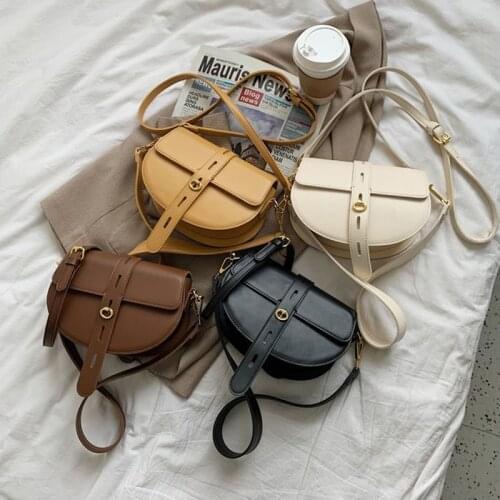 Crossbody Bags for Women Shoulder Bags Designer Bag Handbag Travel Bag All-match Fashion 2021 New Trend PU Leather Saddle Bag