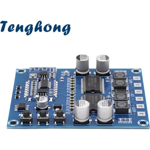 Tenghong 1PCS 20Wx2 YDA138-E Bluetooth Digital Power Amplifier Audio Board Stereo Sound Amplifier Mini Amp Speaker Home Theater