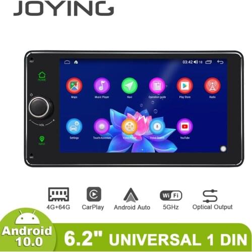 6.2"Universal Car Central GPS Multimedia Head Unit Radio Stereo 1 din Android 10 4GB+64GB Autoradio Audio System TV Digital