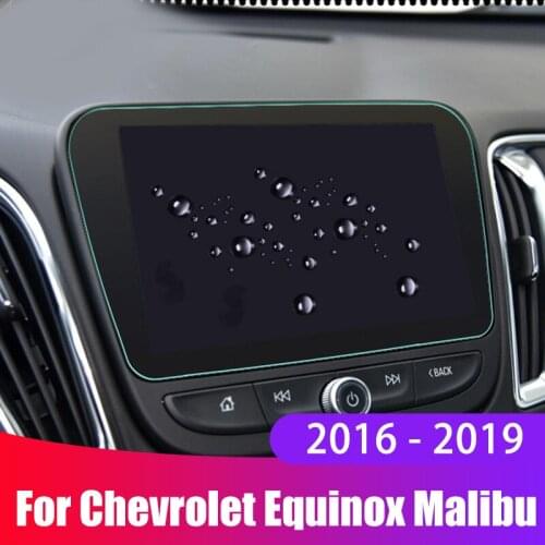 Car Screen Protector Film For Chevrolet Equinox Malibu XL 2016-2019 Tempered Glass Car Navigation Screen Protective Film Sticker