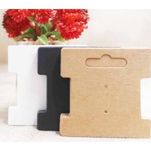 100pcs Zerong DIY paper hair accessoreis band display tag card ,kraft/black/white jewelry ornaments package and display card tag