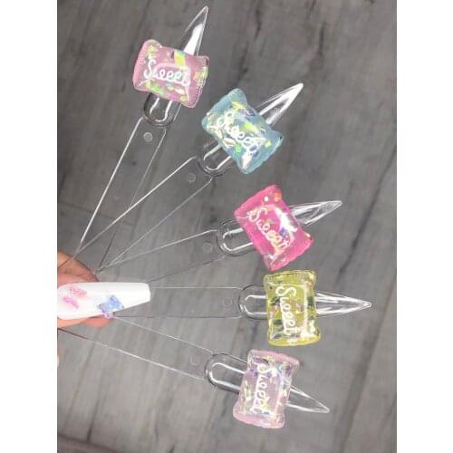 17*25mm 10pc- Candy Nail Charms Jewellery 3D Cute Resin Gems Manicure Accessoires Decoration 7 Colors Sweet