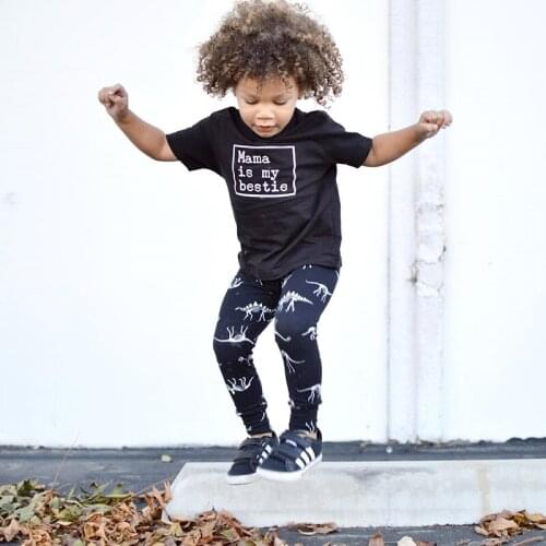 2Pcs Newborn Kid Baby Boy 6M-4T Summer Casual Sets Letter Cotton Tops T-shirt Dinosaur Pants Outfits Clothes