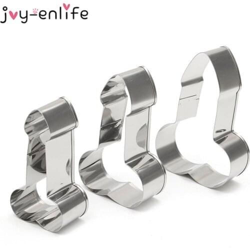 3pcs/set Stainless Steel Sexy Penis Cookies Cake Tools Fondant Mold Baking Cake Decor Birthday Cake Mold Creative Baking Moulds