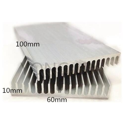 5PCS Aluminum heat sink radiator-fan aluminum profile 60*10-100mm radiator circuit board Graphics Card Heatsink Material
