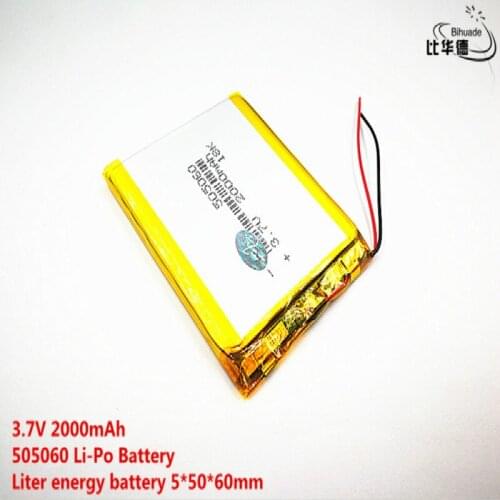 5pcs Liter energy battery Good Qulity 3.7V,2000mAH,505060 Polymer lithium ion / Li-ion battery for TOY,POWER BANK,GPS,mp3,mp4