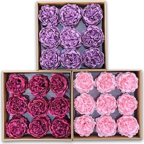 8cm Cheap New Big Peony Heads Beauty Rose Wedding Bouquet Home Decor Hand Soap Flowers Art