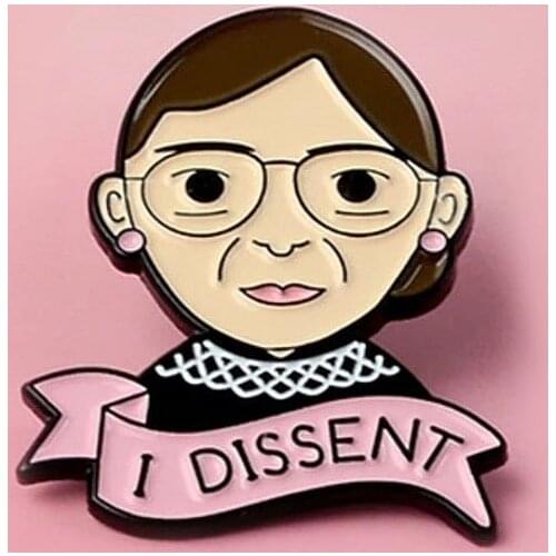I Dissent Pins Feminism New Ruth Bader Pin Ginsburg Avatar RBG Lapel Pins Feminist Revolution Enamel Brooches Badges Pin Jewelry