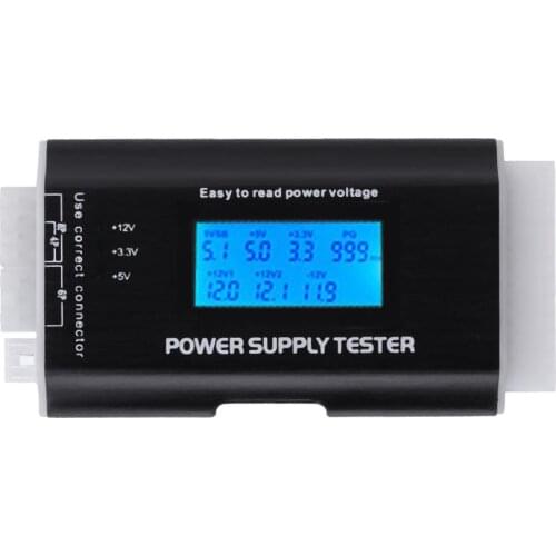Digital LCD Display PC Computer Power Supply Tester Checker ATX Measuring Diagnostic Tester for ATX, BTX, ITX, TFX computer