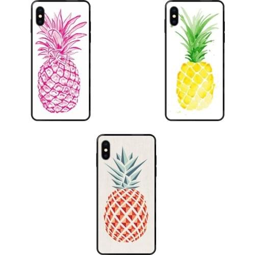 For Redmi Note 4 5 5A 6 7 8 8T 9 9S Pro Max Rubber Enjoy Fruit Pineapple Pattern Top Rated Black Soft TPU New Style Unique