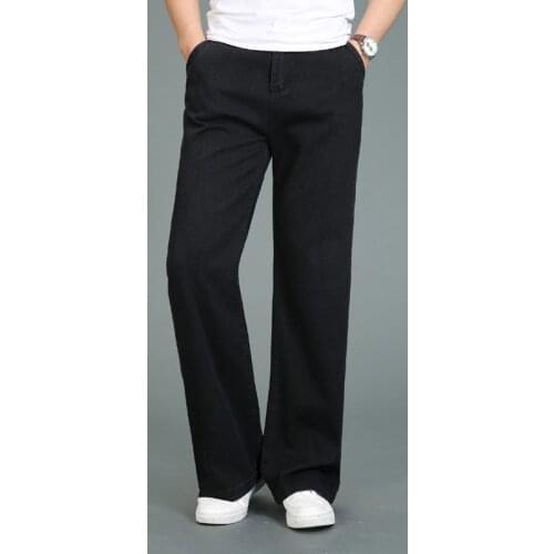 Jeans men 2020 Summer New Thin Section large size Micro Bell pants Mens Black Classic Straight jeans Biker jeans Size 28-34