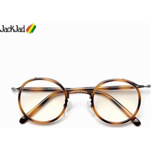 JackJad Brand Classic Vinatge Round Style Anti Blue Ray Eyewear Frame Glasses For Women Fashion Optical Myopic Glasses S22105