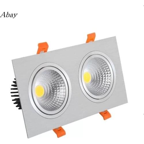 Square Dimmable Recessed LED Downlights 10W14W18W24W COB LED Ceiling Spot Lights AC85~265V LED Background Lamps Indoor Lighting