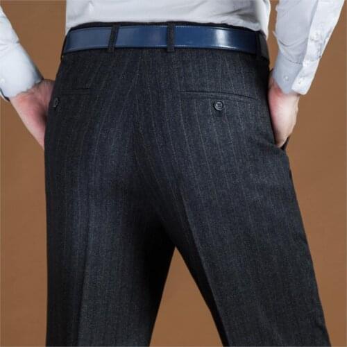 ICPANS Black Suit Pant For Men Loose Wool Men Suit Pants Classic Straight Formal Mens Dress Pants Business Size 42 44 2019 New
