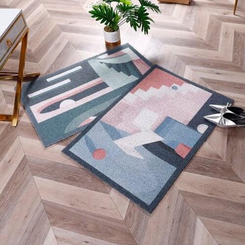 Small Door Mat Non-slip Mat Living Room Mat PVC Silk Loop Home Hallway Mat Carpet Entrance Door Mat Carpet Custom Freely Cutting