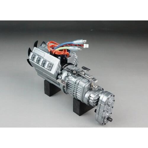 New metal three block switch hydraulic transmission box for tamiya 1:14 scale remote control actros arocs scania MAN BEENZ volvo