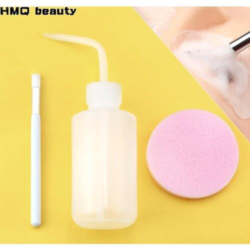 Professional Eyelash Clean Kit Cleaning Brush Washing Bottle Compression Sponge Extension Extension Remover Makeup Tool