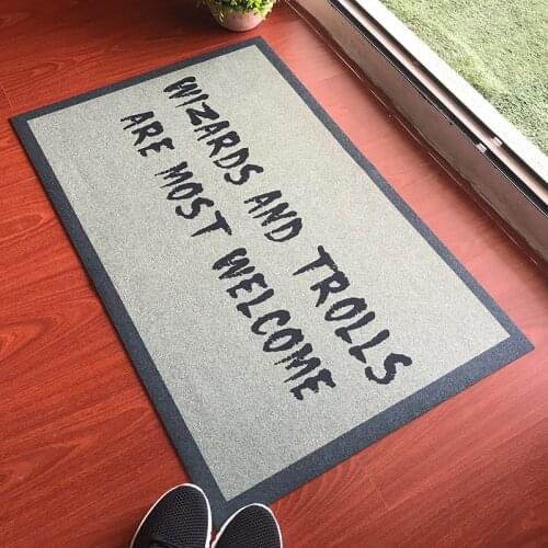 Funny Doormat You Shall Not Pass Carpet Entrance Rug Welcome Mats Front Door Wizards and Trolls Are Most Welcome