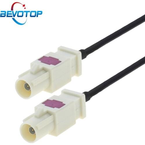 Extended Long Fakra B Male Plug to Plug White Fakra B RAL9001 RG174 Extension Cord GPS Radio Antenna Adapter RF Coaxial Pigtail