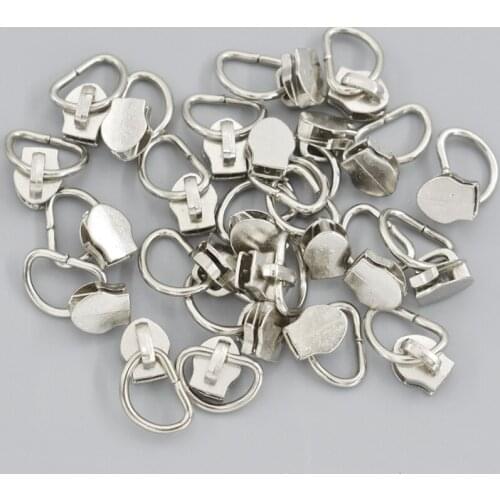 High Quality 25Pcs/lot 3# 5# Non Lock D Shaped Zipper Sliders For Metal Pulls Zipper Diy Sewing Crafts Accessories