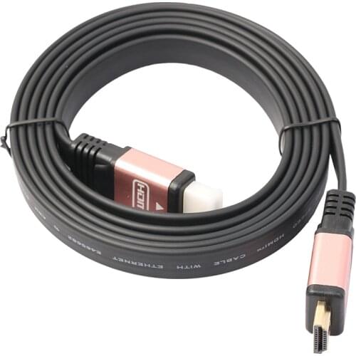 1m/1.8m/3M/5M/10M HDMI Cable V2.0 with 4K 30AWG HD 18Gbps 3D Audio Return Ethernet HDMI Flat Cable Home Gaming Xbox 200pcs/lot