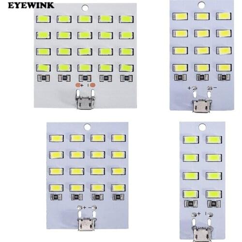 1PCS high quality 5730 smd 5V 430mA~470mA White Mirco Usb 5730 LED lighting panel USB mobile light Emergency light night light