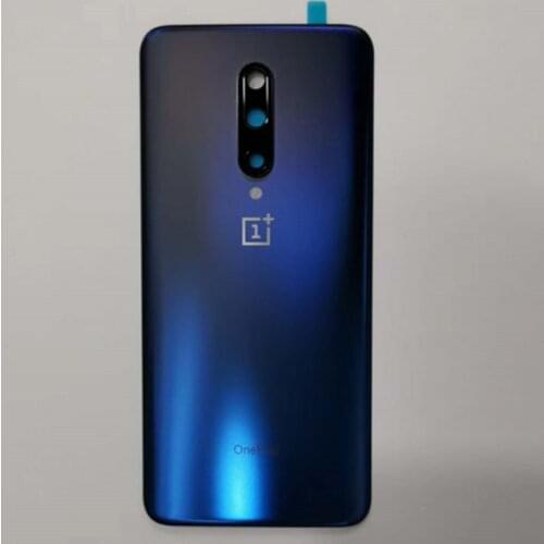 100% Original Glass For Oneplus 7 Pro Back Housing Back Cover With camera len Battery Case with logo Replacement