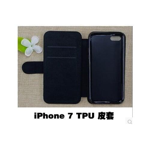 2D Sublimation Blank Flip Leather PU+TPU Case Cover for IPhone 5 6 7 8 plus X