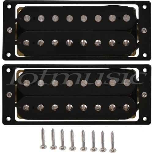 8 String Pickup Humbucker Double Coil Pickups Electric Guitar Parts Accessories Bridge Neck Set Black