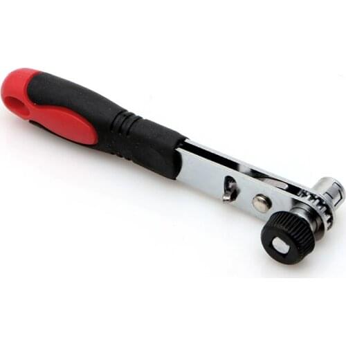 Mini Rapid Ratchet Wrench 1/4 inch Screwdriver Rod Quick Socket Wrench Tools Red
