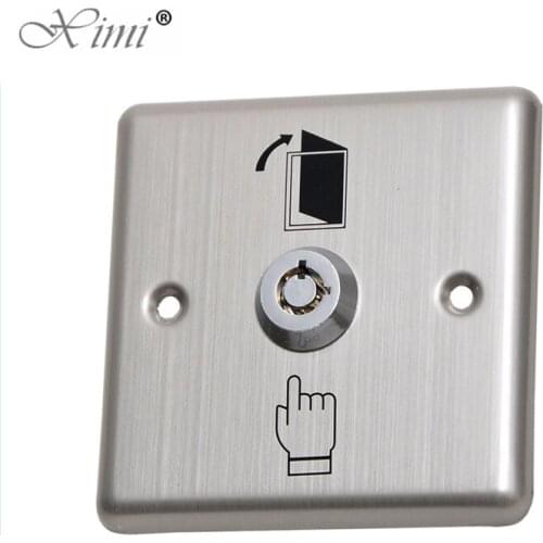 Stainless Steel Door Exit Button With Key Emergency Exit Button Exit Switch Door Release Button Emergency For Access Control