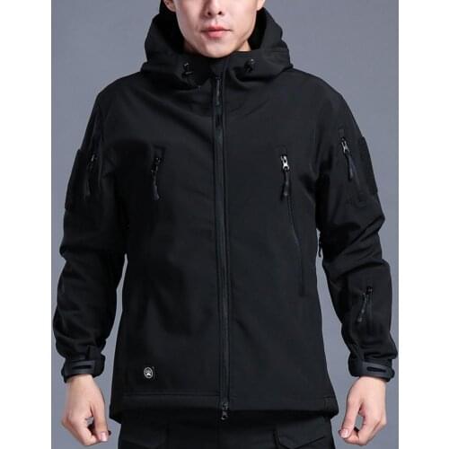 Men Draw String Hooded Jacket Thermal Breathable Windproof Western Sports Coat for Outdoor