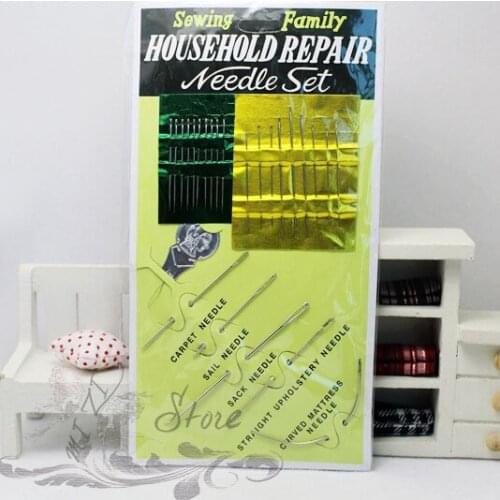 Free shipping 2015 household sewing needle set DIY Tool Hand Repair Upholstery Sewing Needles Carpet Leather Curved Canvas
