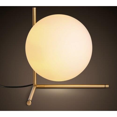 Modern style glass ball table lamp Scandinavian minimalist bedroom bedside lamp personalized decoration ball lamp