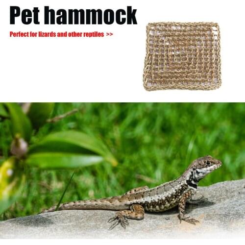 Reptile Climbing Pet Pad Straw Bar Hammock Lizard Chair Hammock Gecko Rest Hanging Net Large Weight Decoration Animal Supplies