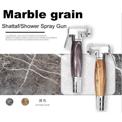 Marble Grain Alloy Bidet Sprayer Shower head Toilet Handheld Metal Shattaf Nozzle Cleaning Wash jet gun closestool Spray Gun