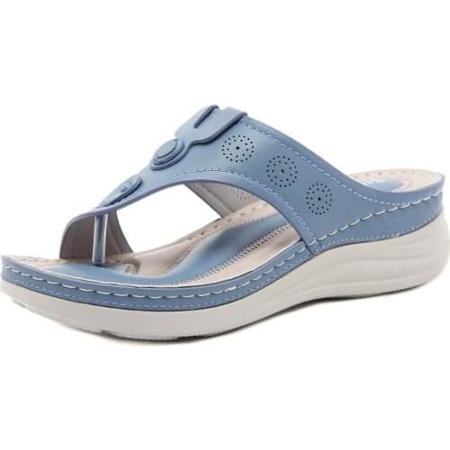 Women Summer Comfortable Shoes Roman Non-slip Casual Platform Wedge Sandals Beach Loafers Large size