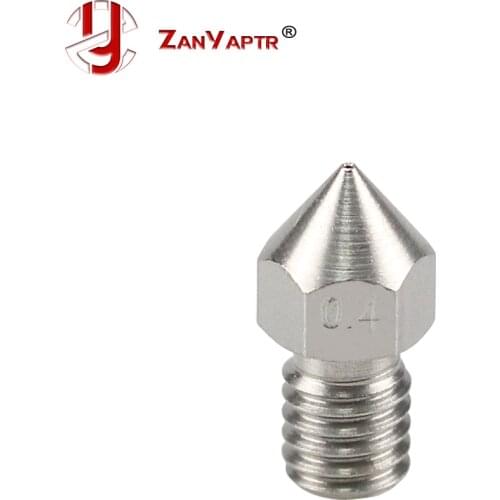 3D Printer MK8 V5 V6 Stainless Steel Nozzle 0.2mm 0.3mm 0.4mm 0.5mm 0.6mm M6 Threaded For Extruder Parts 1.75mm Filament