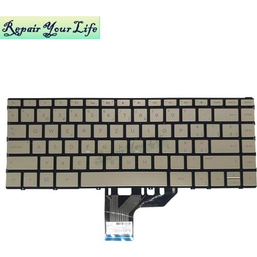 SW laptop keyboard for HP spectre X360 13-W 13-w023dx 13-w030tu Swiss rose gold backlight SG-87210-XXA